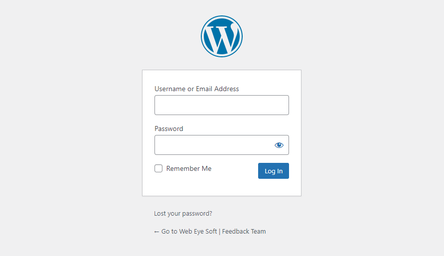 Login to your WordPress account