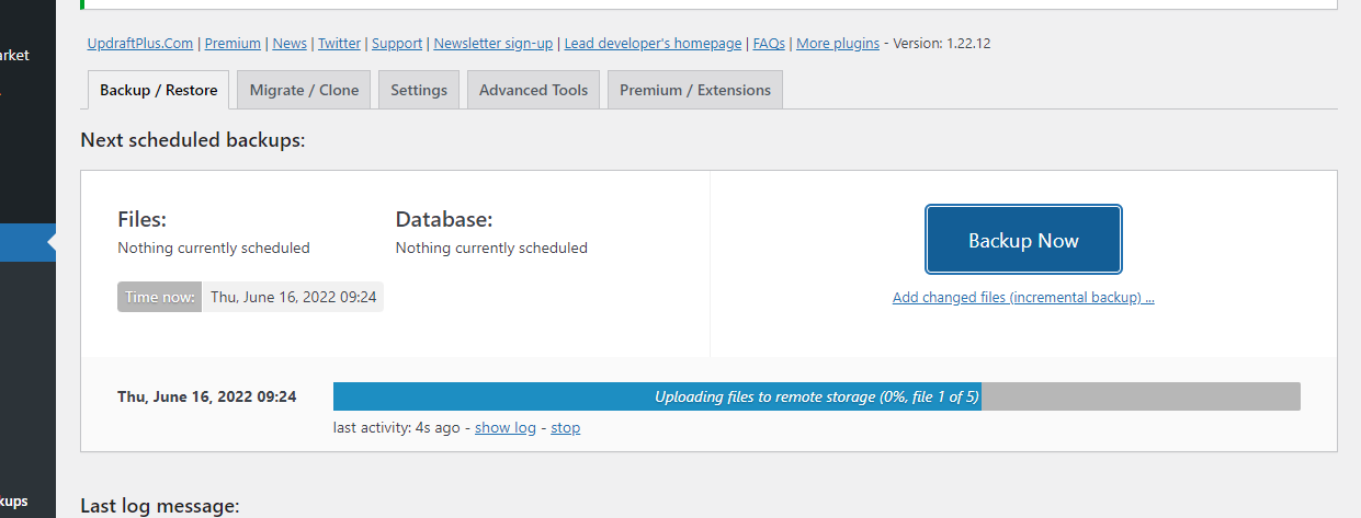 How to Restore backup.